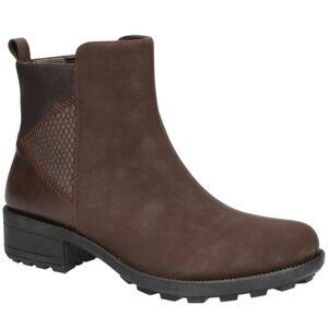 Easy Street MYSTERY Women's Ankle Boots Lug Sole Booties Brown Size 8.5